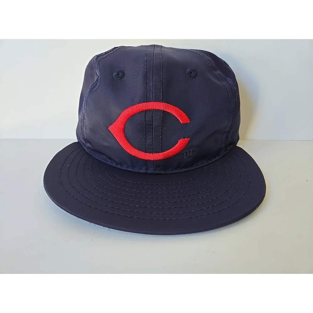 Ebbets Field‎ Flannels x '47 Cincinnati Reds Hat Satin  7 1/8 7.125 Fitted Vtg